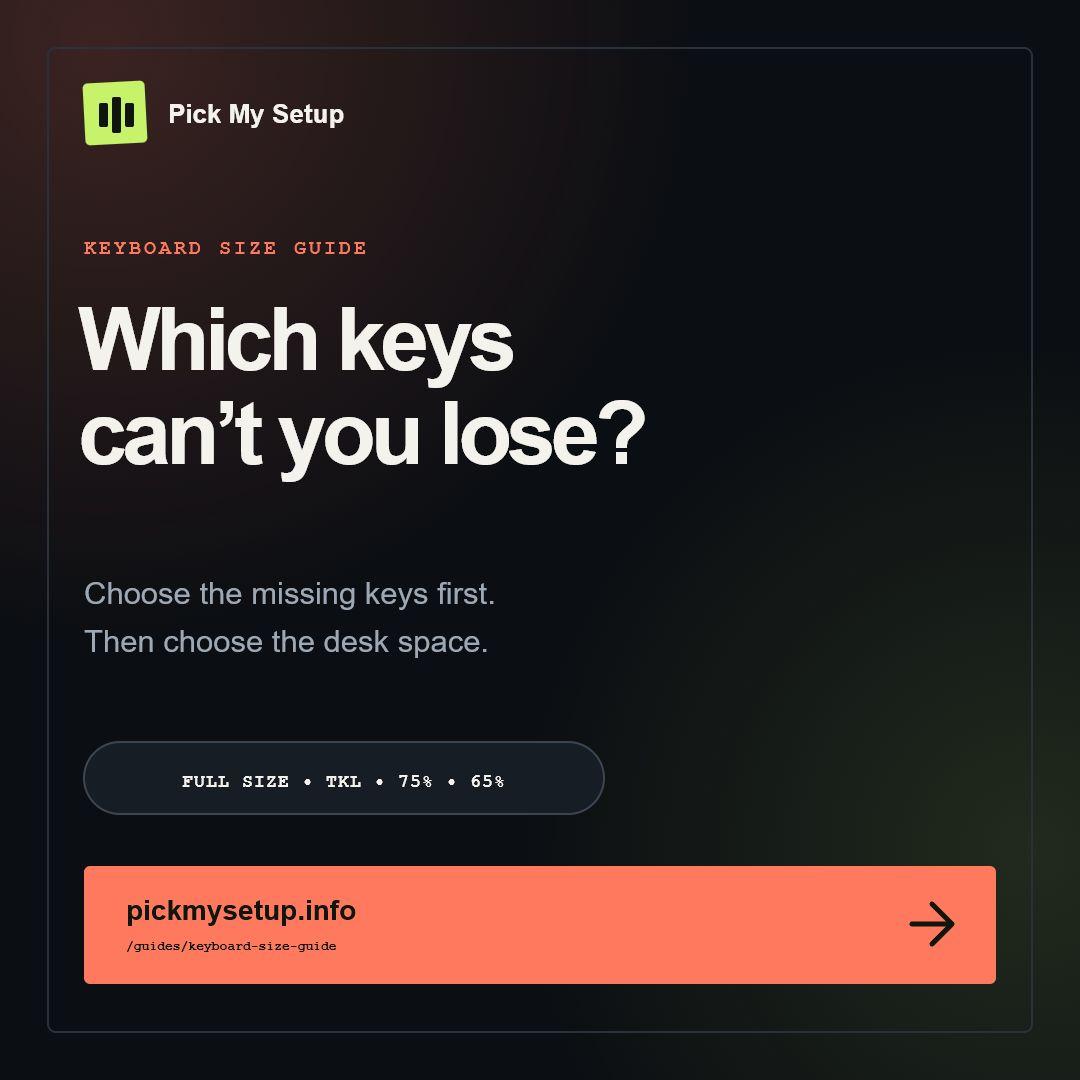 PickMySetup keyboard size decision guide